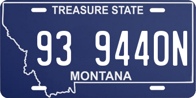 MT license plate 939440N