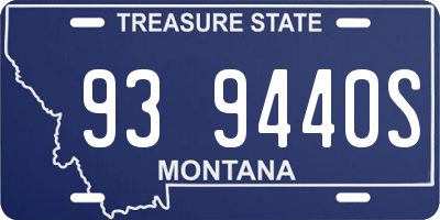 MT license plate 939440S