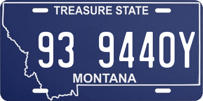 MT license plate 939440Y