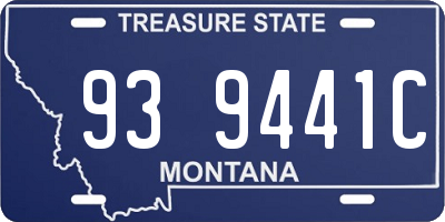 MT license plate 939441C