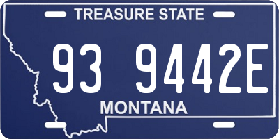 MT license plate 939442E