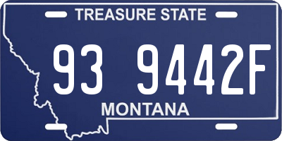 MT license plate 939442F