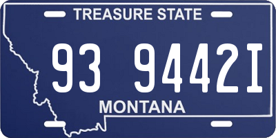 MT license plate 939442I