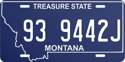 MT license plate 939442J