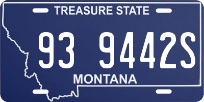 MT license plate 939442S