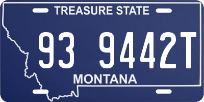 MT license plate 939442T