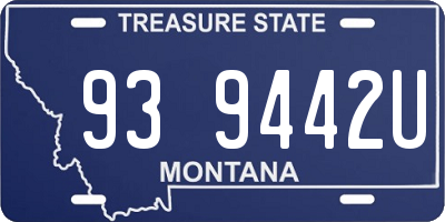 MT license plate 939442U
