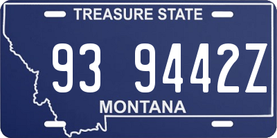 MT license plate 939442Z