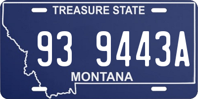 MT license plate 939443A