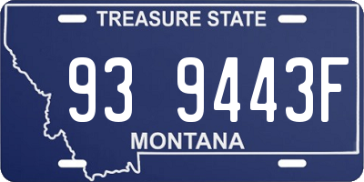 MT license plate 939443F
