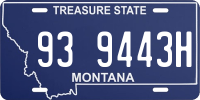 MT license plate 939443H