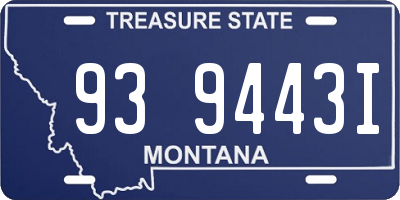 MT license plate 939443I