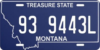 MT license plate 939443L