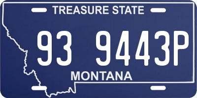 MT license plate 939443P