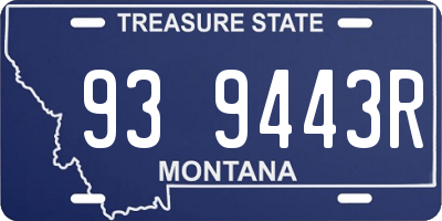 MT license plate 939443R