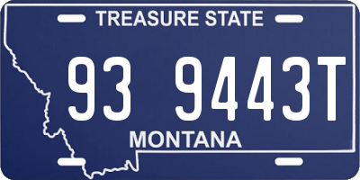 MT license plate 939443T