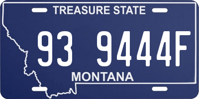 MT license plate 939444F