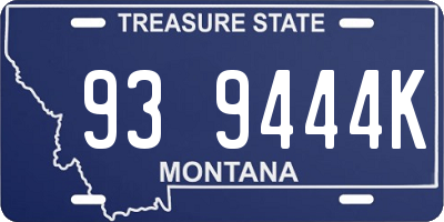 MT license plate 939444K