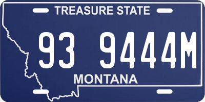 MT license plate 939444M