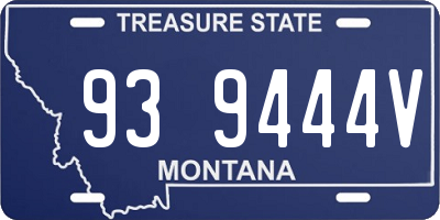 MT license plate 939444V