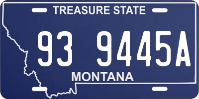 MT license plate 939445A