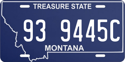 MT license plate 939445C
