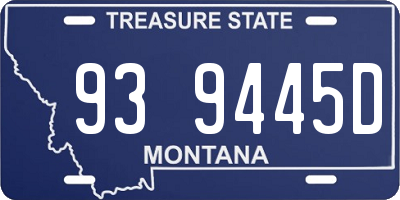 MT license plate 939445D