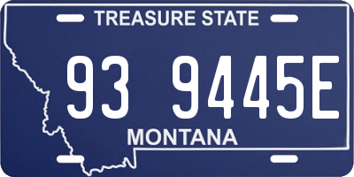 MT license plate 939445E