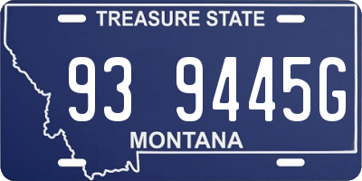 MT license plate 939445G