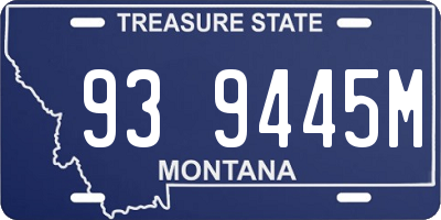 MT license plate 939445M
