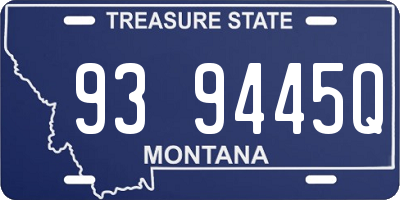 MT license plate 939445Q