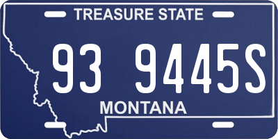 MT license plate 939445S