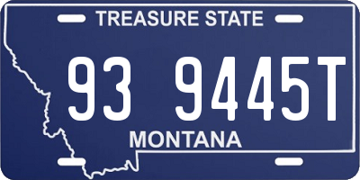 MT license plate 939445T