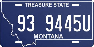 MT license plate 939445U