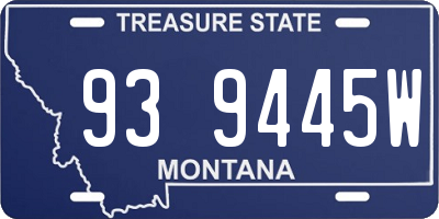 MT license plate 939445W