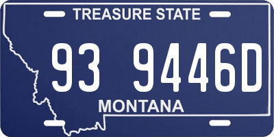 MT license plate 939446D