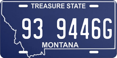 MT license plate 939446G