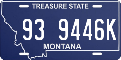 MT license plate 939446K