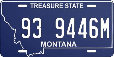 MT license plate 939446M