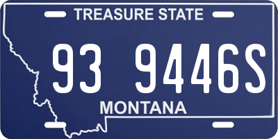 MT license plate 939446S