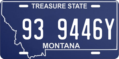 MT license plate 939446Y