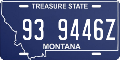 MT license plate 939446Z