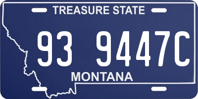 MT license plate 939447C