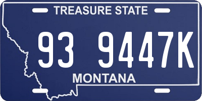 MT license plate 939447K