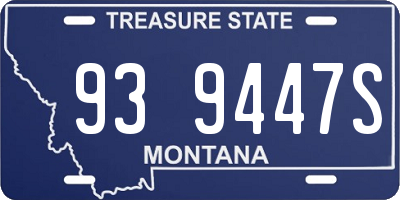 MT license plate 939447S