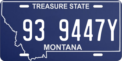 MT license plate 939447Y