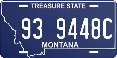 MT license plate 939448C
