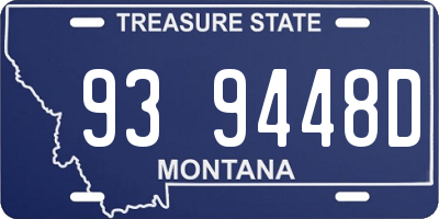 MT license plate 939448D