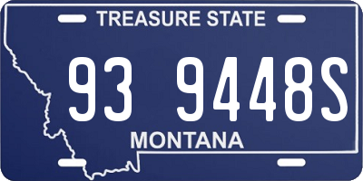 MT license plate 939448S