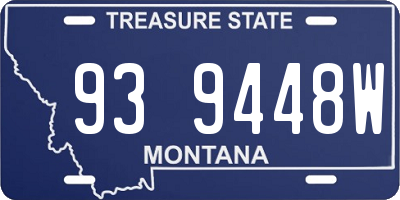 MT license plate 939448W